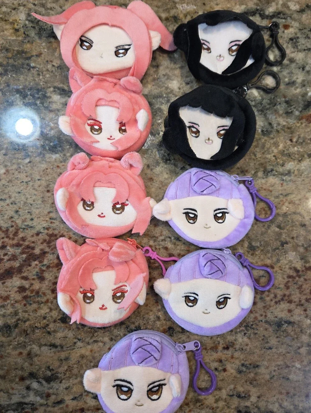 Kids Girls Change Purse Kpop Demon Inspired Characters Multi Colored Zip Closure
